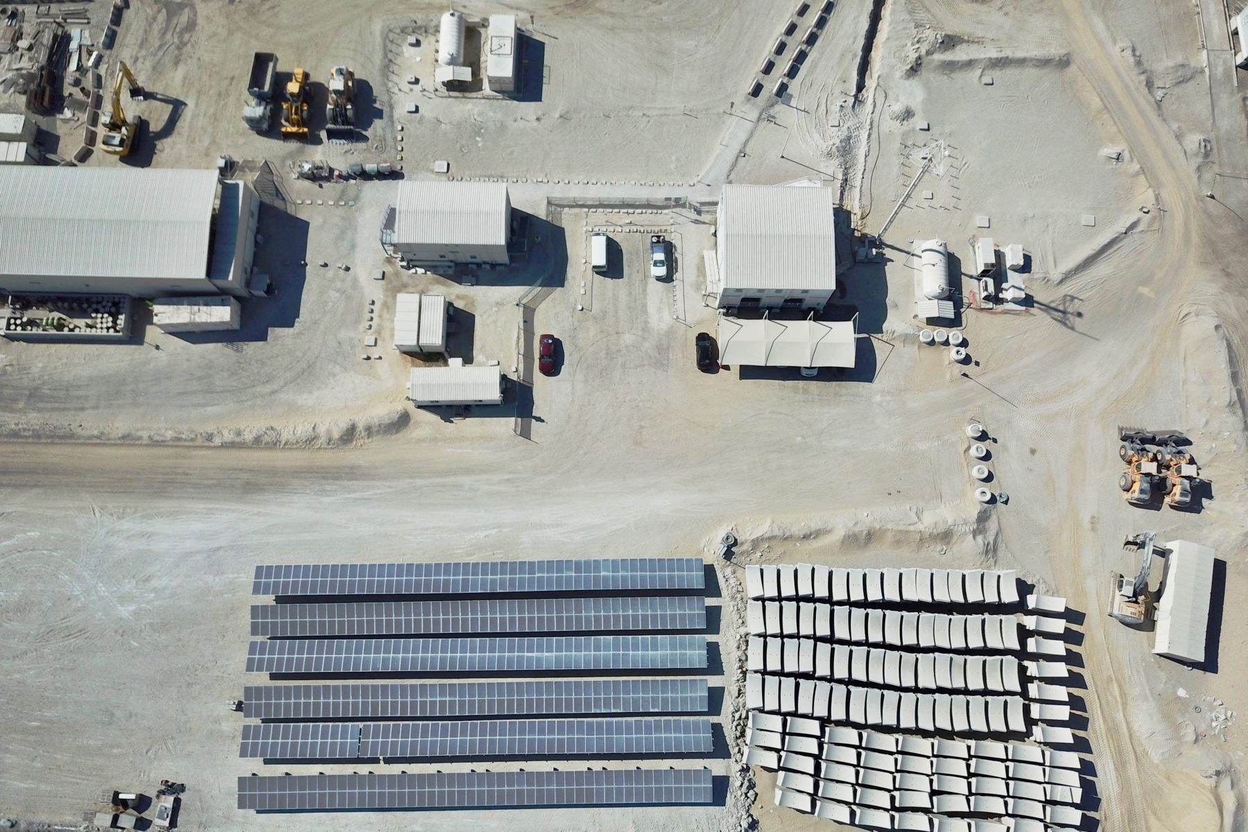Enerwhere Solar System at Al Dhafra Concrete Crushing Plant